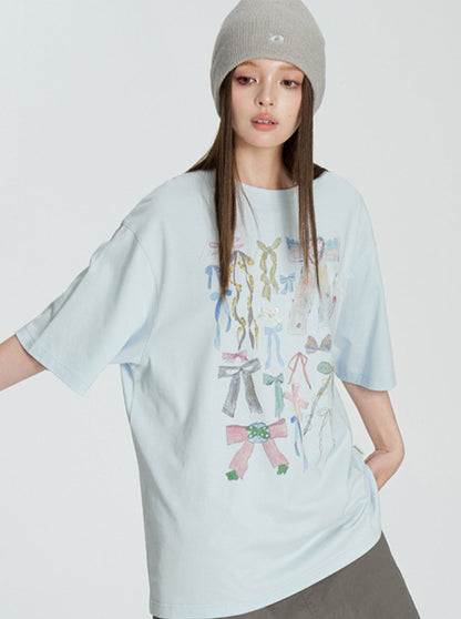 Short Sleeve T-shirt With Graffiti Design