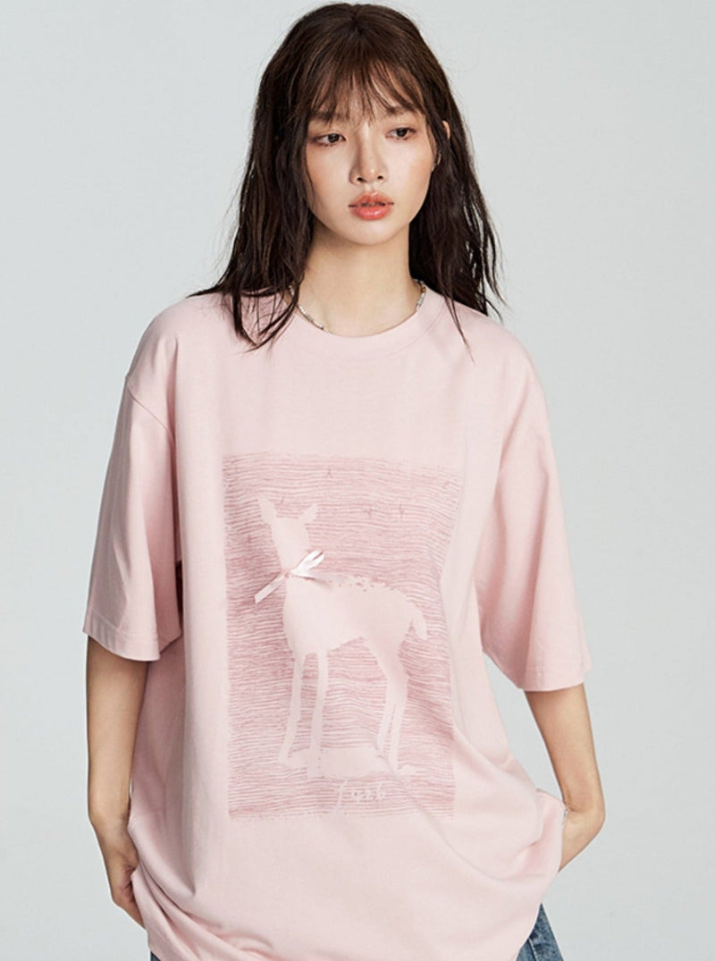 Short Sleeve T-shirt With Ribbon Bow