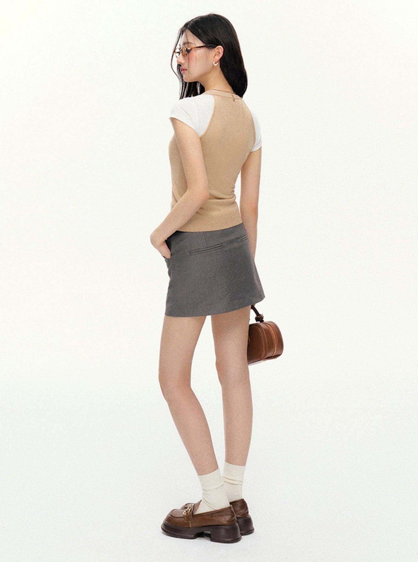 Sleeveless Ribbed Cardigan - V-neck Button-up Knit Tank Top