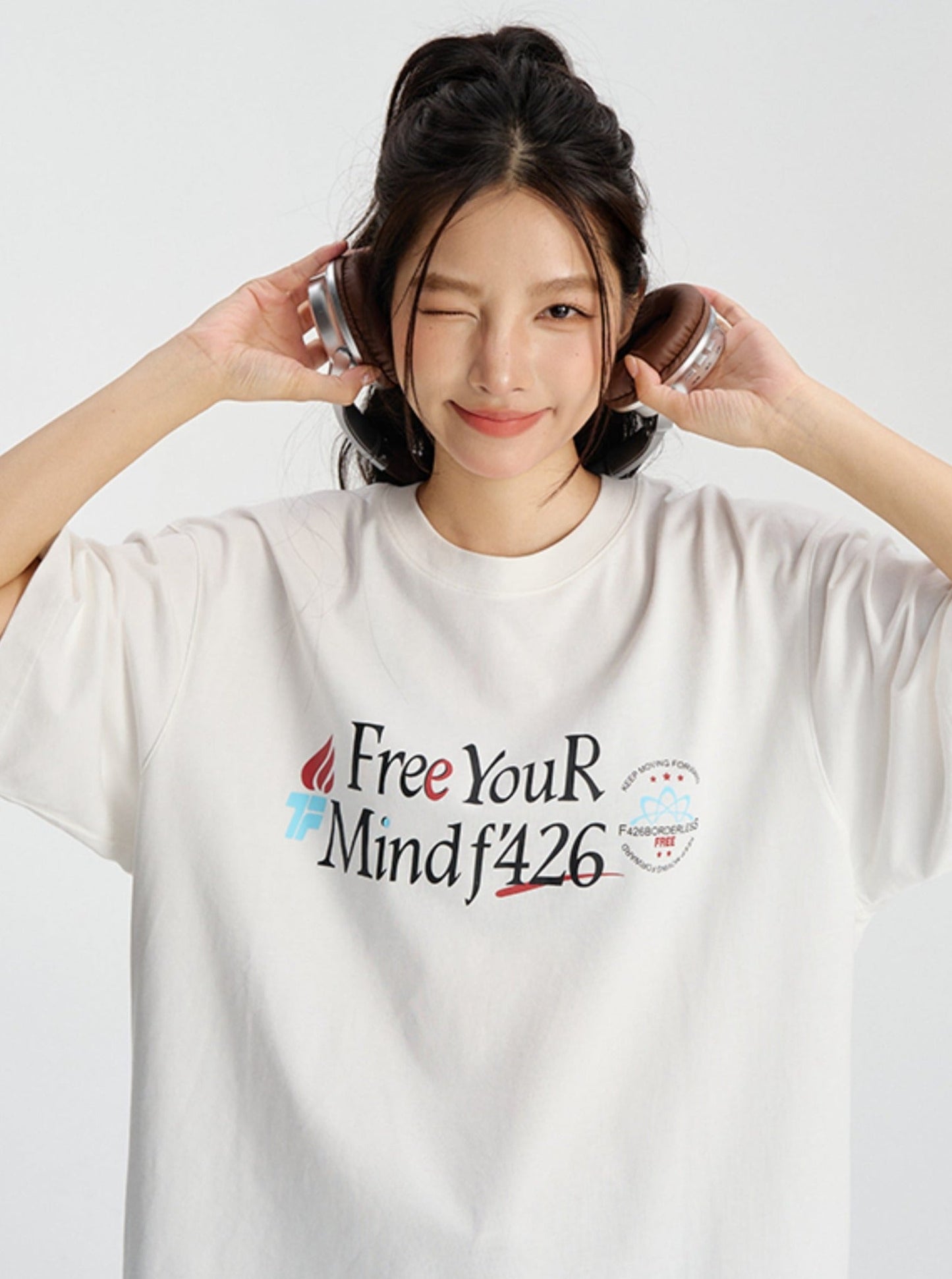 Slogan Print T-shirt in Relaxed Fit