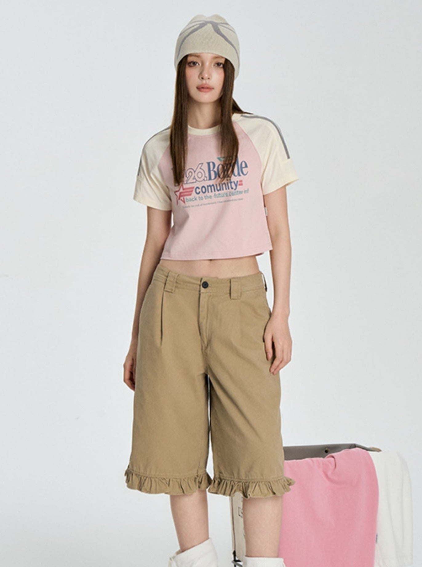 Contrasting Star Letter T-shirt