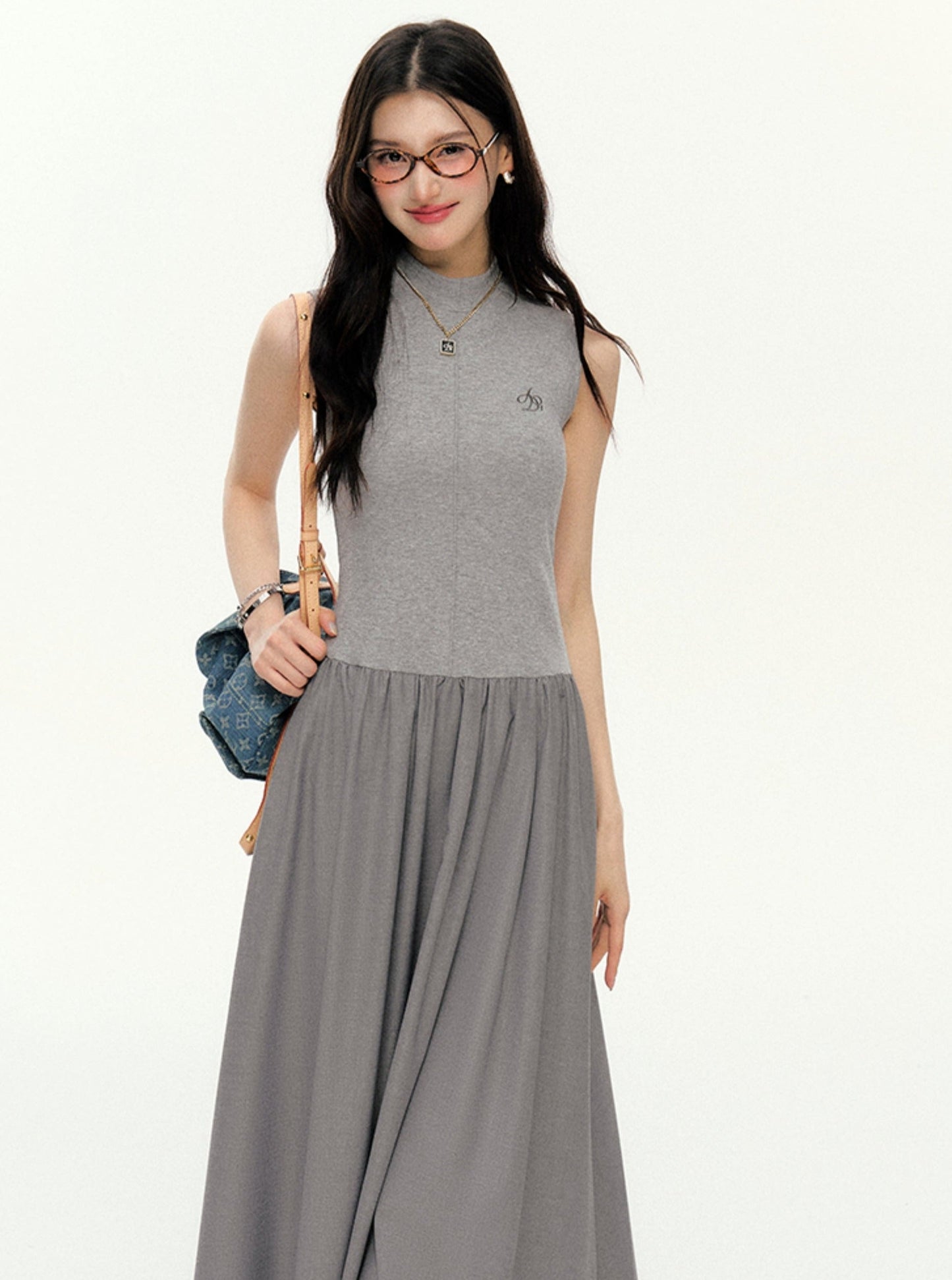 Contrast Maxi Dress