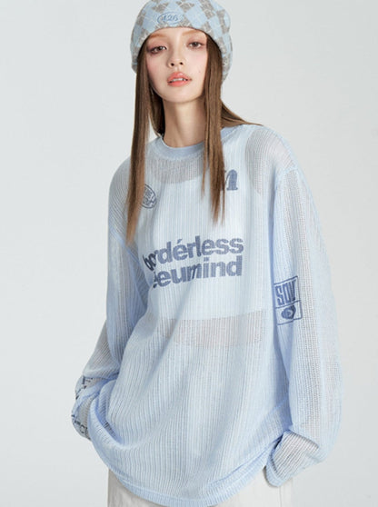 T-shirt With Hollow Letter Print