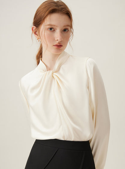 Tie-neck Long Sleeve Blouse