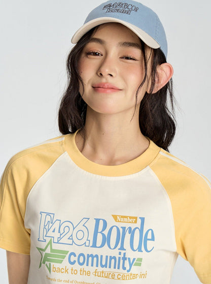 Contrasting Star Letter T-shirt