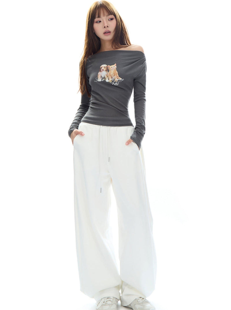 Relaxed Wide-leg Sweatpants