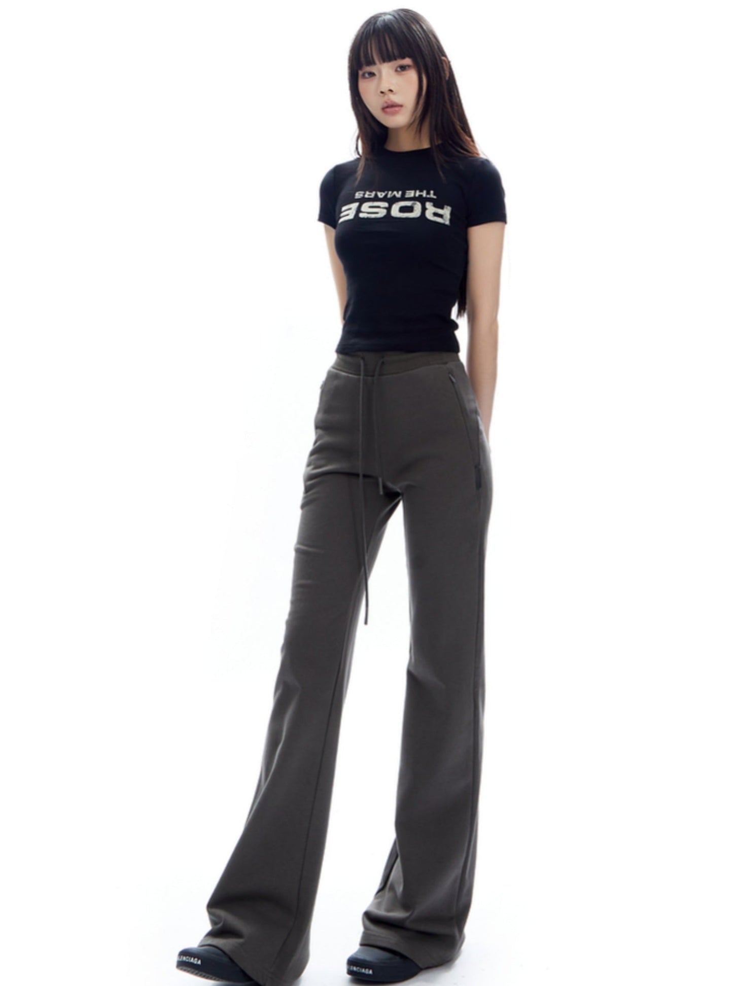 Wide-leg Drawstring Sweatpants
