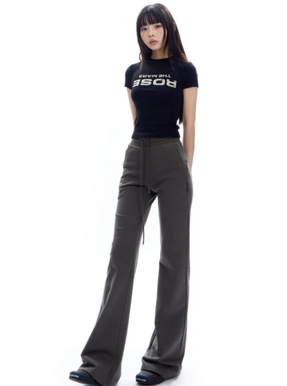 Wide-leg Drawstring Sweatpants