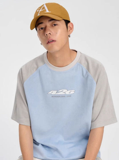 Summer T-shirt in Faux Suede Fabric