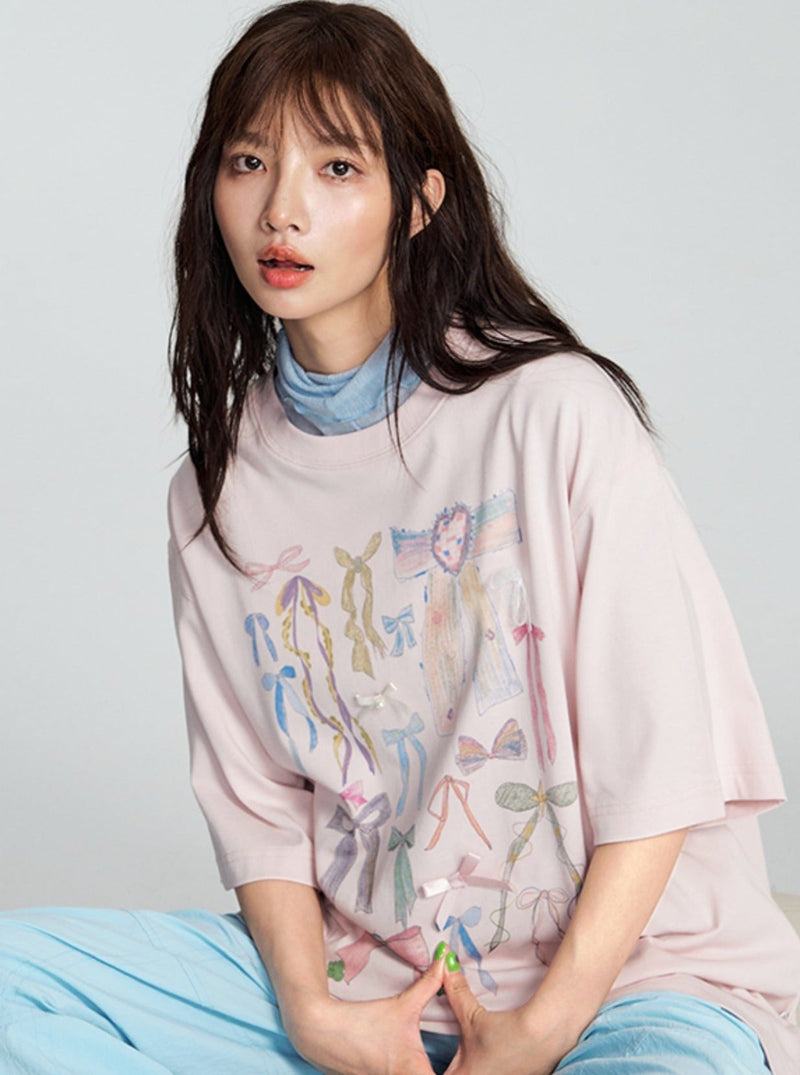 Short Sleeve T-shirt With Graffiti Design