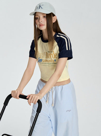 Contrasting Star Letter T-shirt