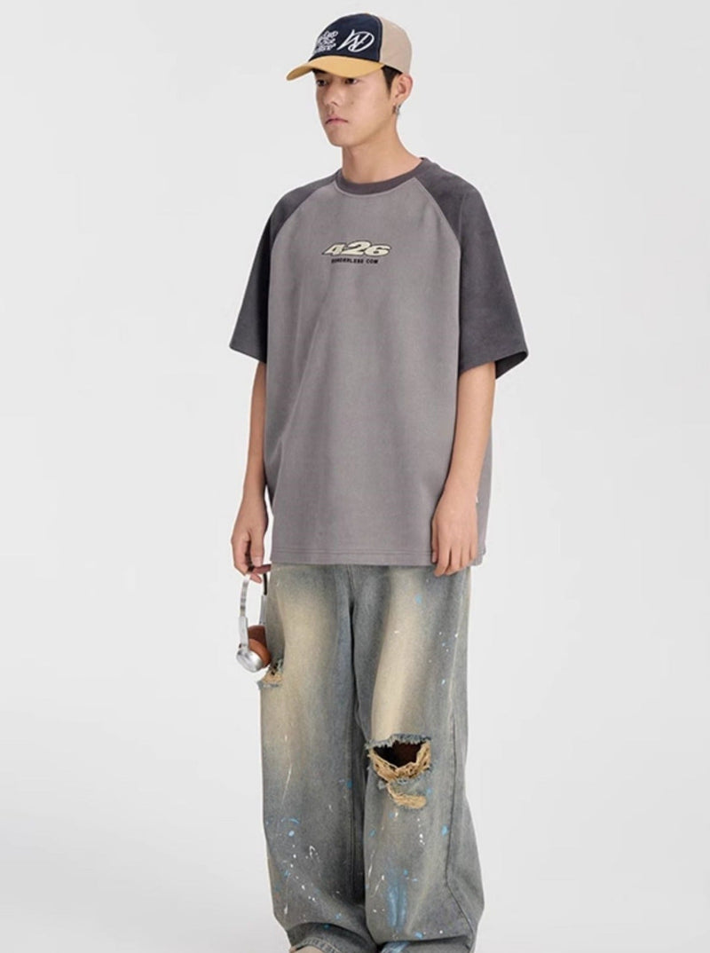 Summer T-shirt in Faux Suede Fabric