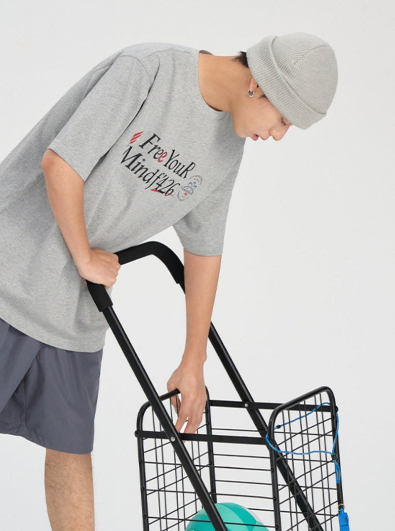 Slogan Print T-shirt in Relaxed Fit