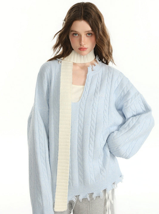 Autumn Color Sweater and Inner Vest Set