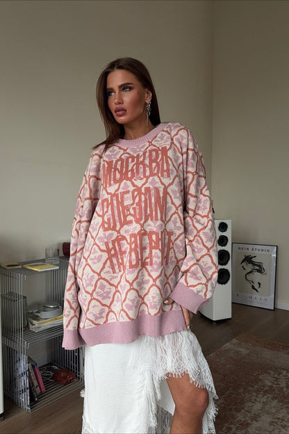 Letter Print Street Style Sweater