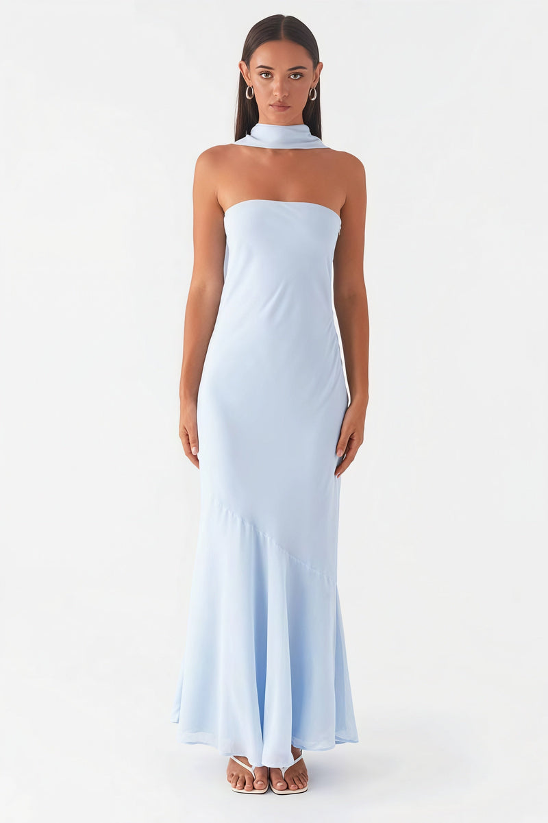 Tie Fishtail Vacation Maxi Dress