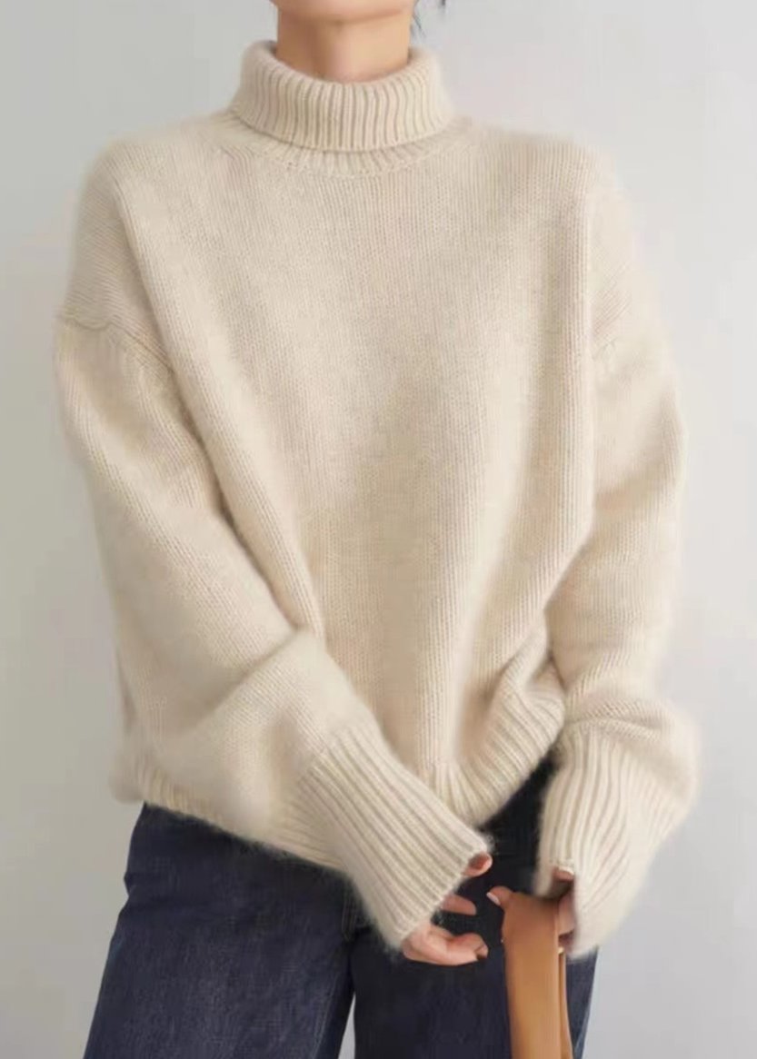 Cozy Grey Turtleneck Sweater - Comfort