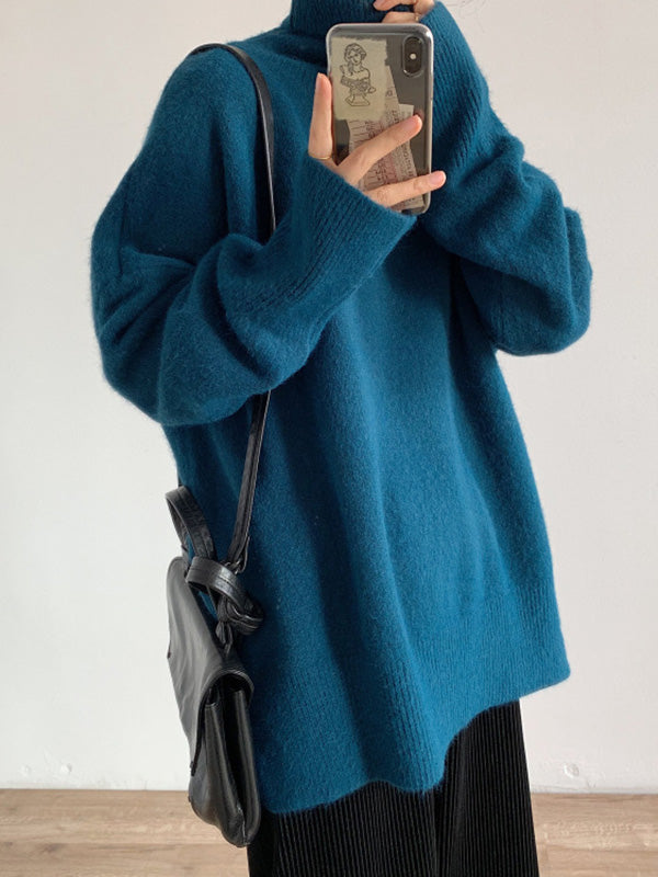 Original Red Turtle Neck Long Sleeves Sweater Qx020