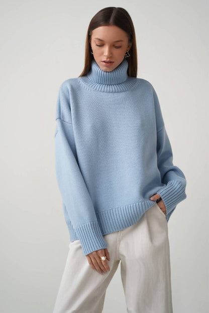 Basic Knit Turtleneck Sweater