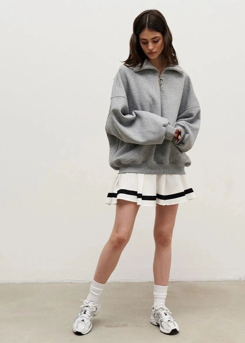 Zip-up Navy Sweater