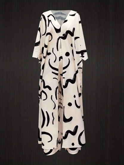 Long-sleeve Cardigan and Drawstring Trouser Set