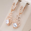 Gold Earrings With Crystal