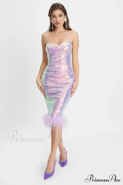 Bella Bandeau Stylish Midi Dress