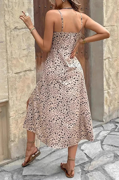 Print Spaghetti Strap Maxi Dress