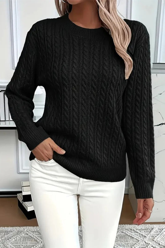 Round Neck Knit Sweater