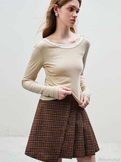 Big U - Shaped Collar Slim Simple Basic Sweater