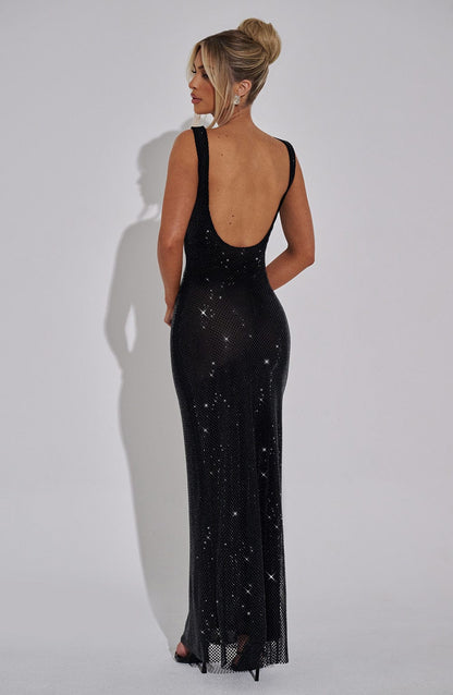 Yuki - Stretch Net Maxi Dress