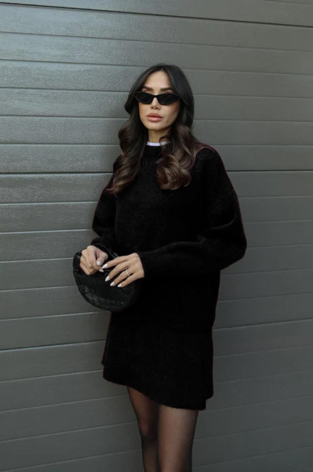 Cozy Knit Skirt Suit