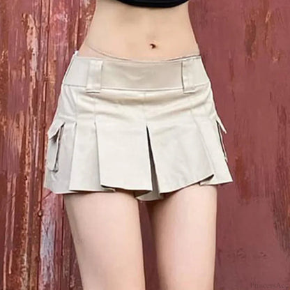 Black Pleated Tennis Style Skirt
