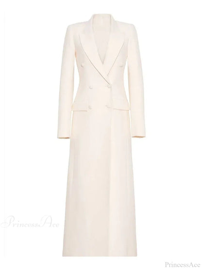 Blazer Notched Collar Double-breasted Overcoat