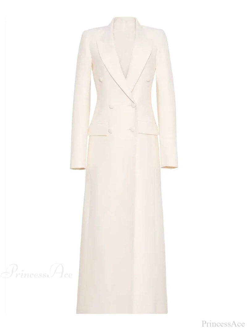 Blazer Notched Collar Double-breasted Overcoat