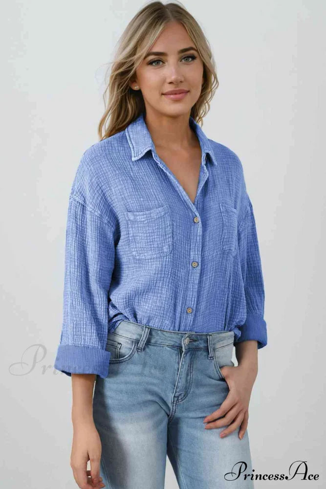 Blouse Textured With Buttons