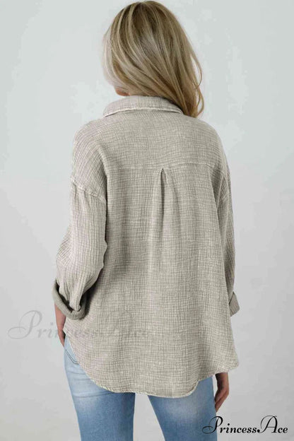 Blouse Textured With Buttons