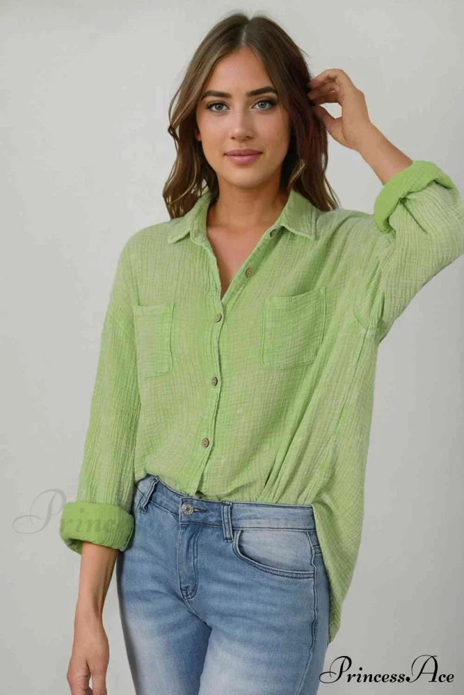 Blouse Textured With Buttons