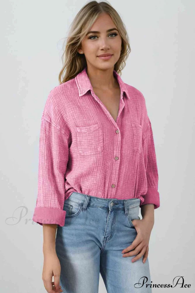 Blouse Textured With Buttons