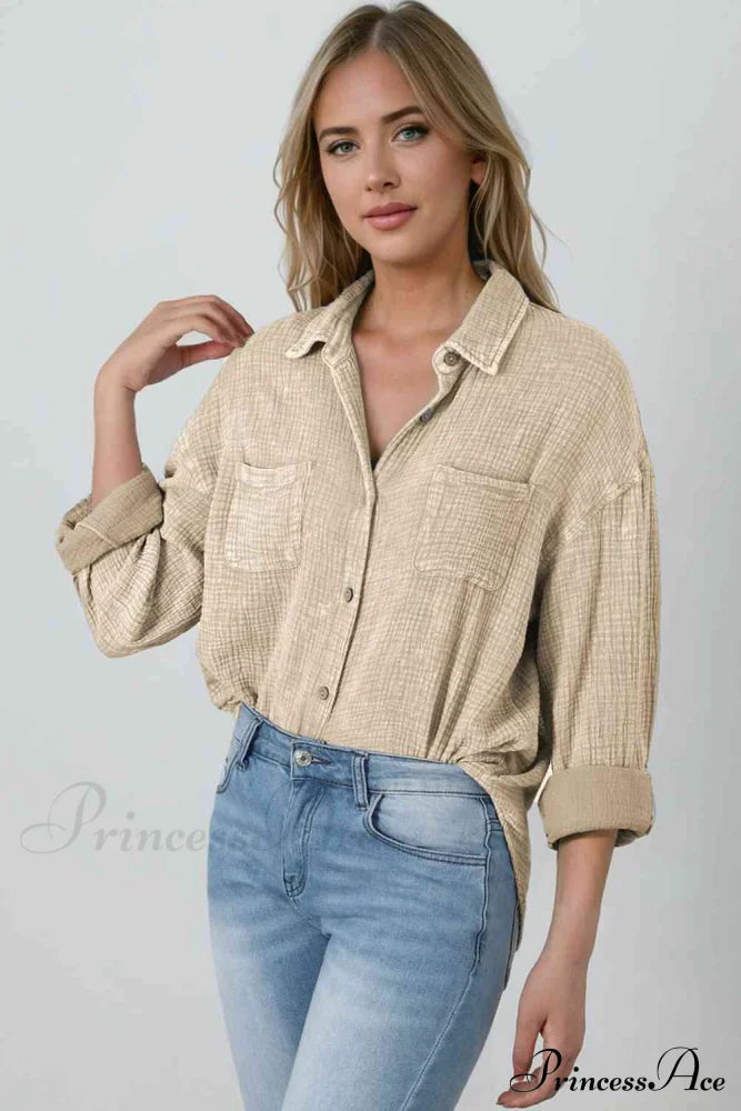 Blouse Textured With Buttons