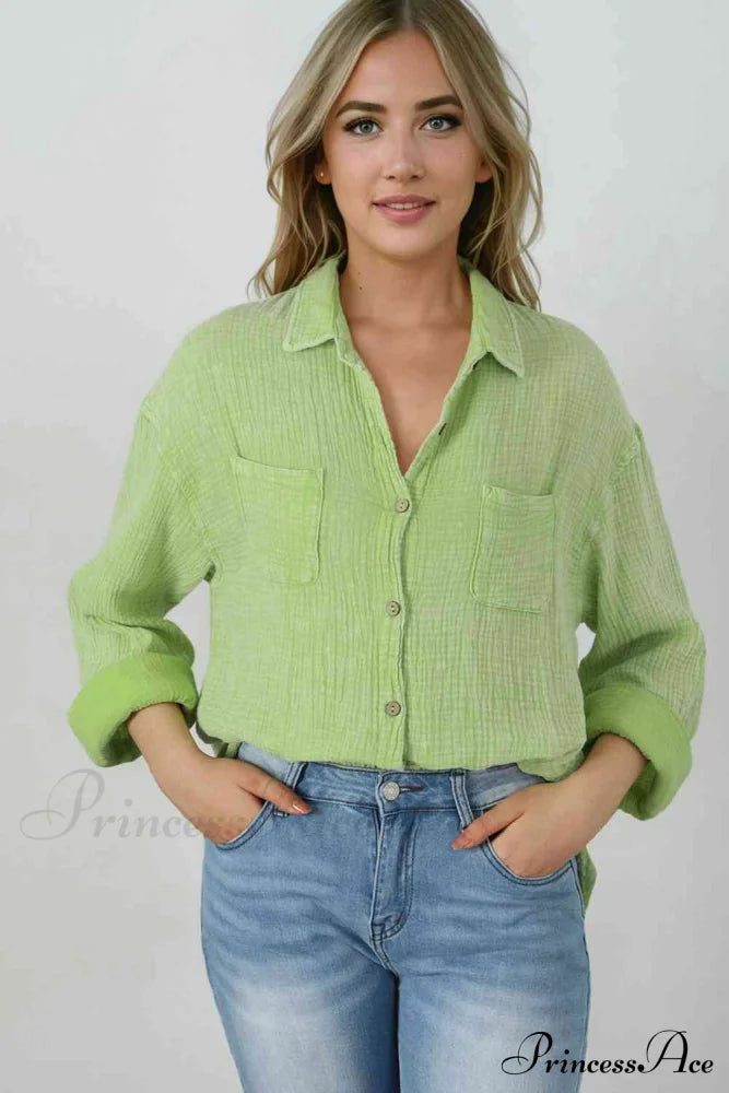 Blouse Textured With Buttons