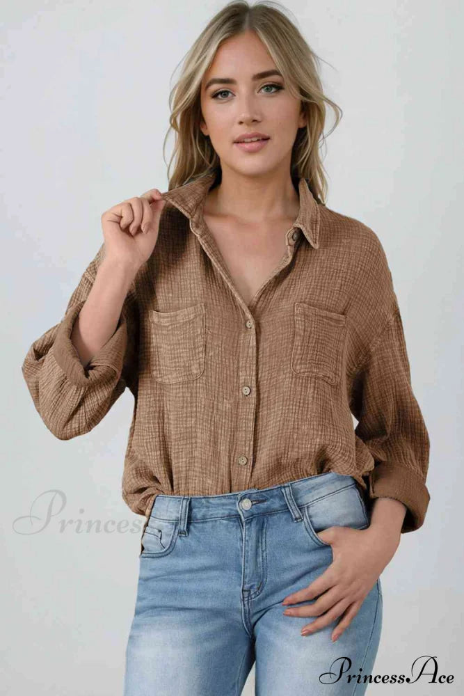 Blouse Textured With Buttons