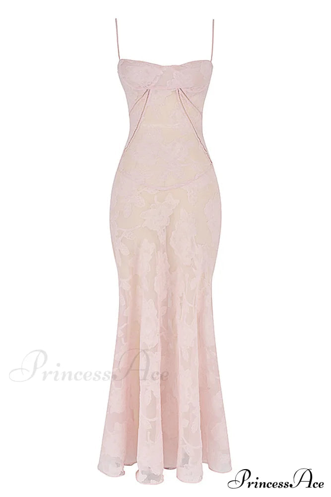 Blush of Elegance Charming Lace Maxi Dress