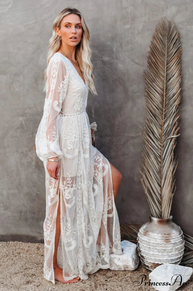 Lace Stylish Maxi Dress