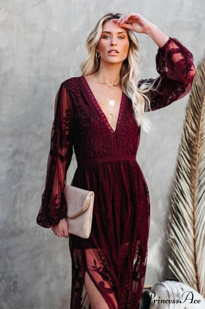 Lace Stylish Maxi Dress