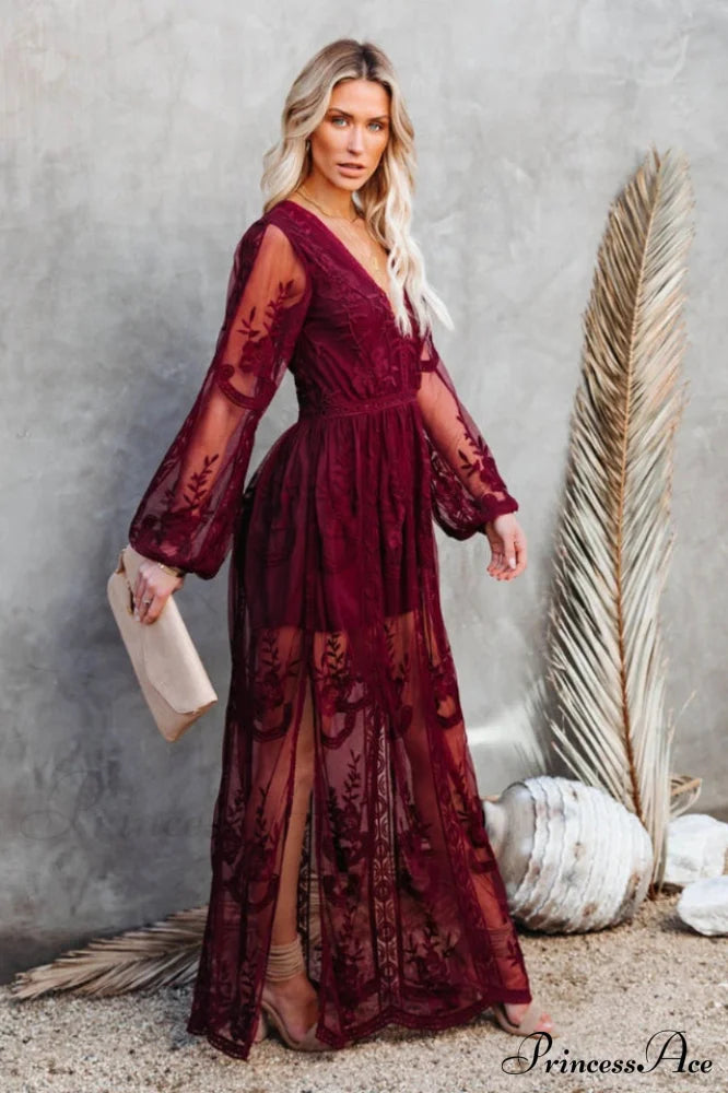 Lace Stylish Maxi Dress