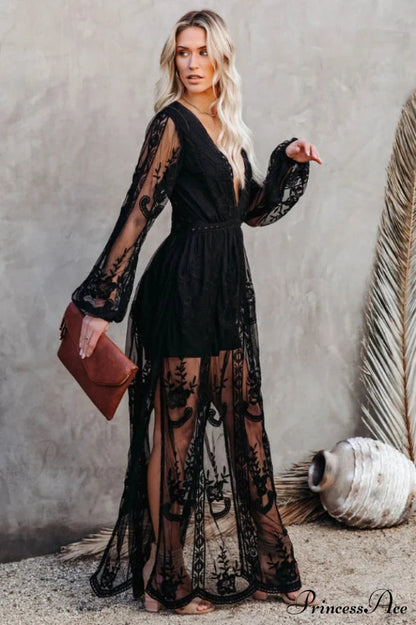 Lace Stylish Maxi Dress