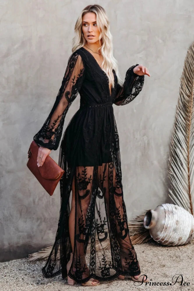 Lace Stylish Maxi Dress