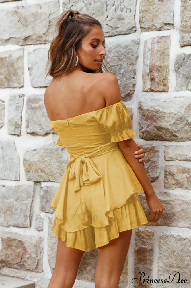 Off Stylish Shoulder Romper