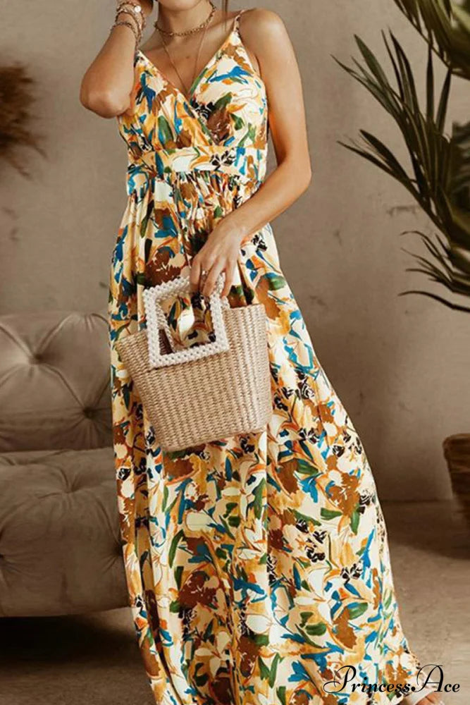 Style Sleeveless Print Maxi Dress